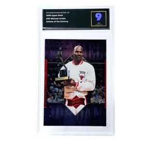 MICHAEL JORDAN #87 Advanced Grading io MINT 9 Upper Deck Athlete of The Century!
